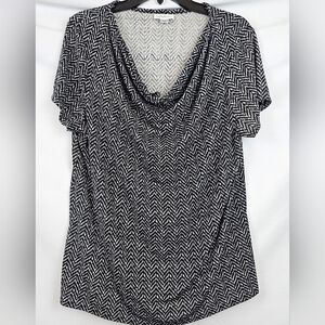 Jaclyn Smith Collection Waved Womens Blouse Size XL